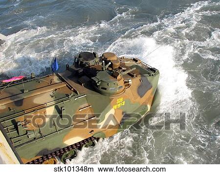 A South Korean amphibious assault vehicle. View Large Photo Image Picture - A South Korean amphibious assault vehicle.. Fotosearch