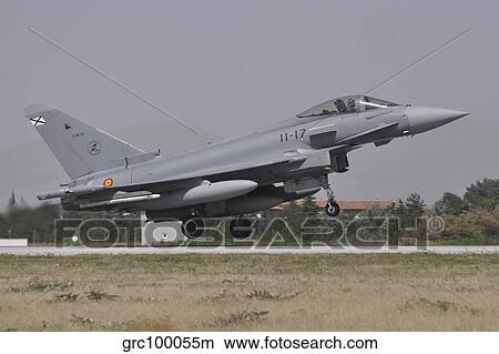 A Spanish Air Force Eurofighter Typhoon 2000 landing at Konya Air Base. View Large Photo Image Picture - A Spanish Air Force Eurofighter Typhoon 2000 landing at Konya Air Base.. Fotosearch