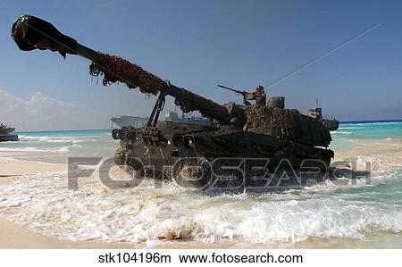 A Spanish Army M109A5 155mm Self-propelled Howitzer. View Large Photo Image Picture - A Spanish Army M109A5 155mm Self-propelled Howitzer.. Fotosearch