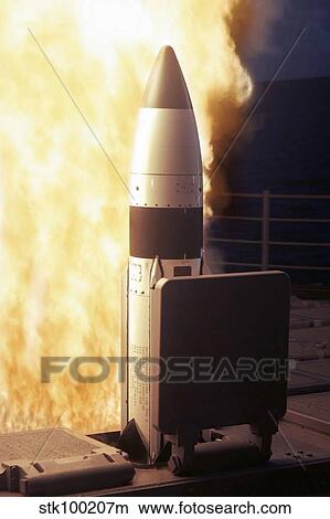 A Standard Missile Three is launched from the vertical launch system aboard USS Lake Erie. View Large Photo Image Picture - A Standard Missile Three is launched from the vertical launch system aboard USS Lake Erie.. Fotosearch