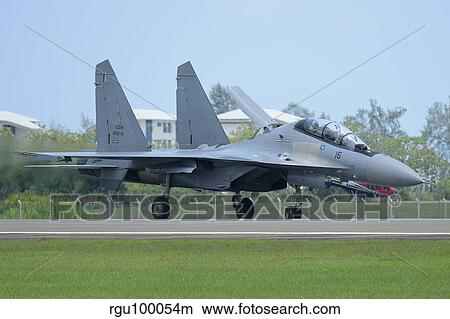 A Sukhoi Su-30MKM Flanker of the Royal Malaysian Air Force. View Large Photo Image Picture - A Sukhoi Su-30MKM Flanker of the Royal Malaysian Air Force.. Fotosearch