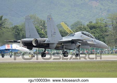 A Sukhoi Su-30MKM of the Royal Malaysian Air Force. View Large Photo Image Picture - A Sukhoi Su-30MKM of the Royal Malaysian Air Force.. Fotosearch