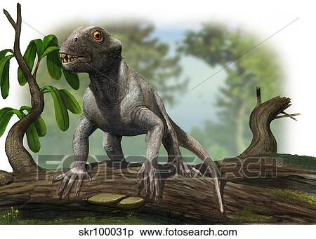 A Suminia getmanovi in a prehistoric environment. View Large Illustration Stock Illustration - A Suminia getmanovi in a prehistoric environment.. Fotosearch