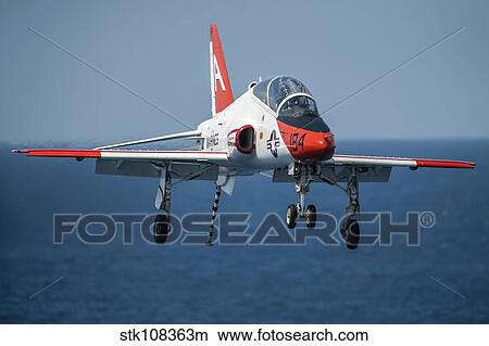 A T-45C Goshawk prepares to land on the flight deck of USS Harry S. Truman. View Large Photo Image Picture - A T-45C Goshawk prepares to land on the flight deck of USS Harry S. Truman.. Fotosearch
