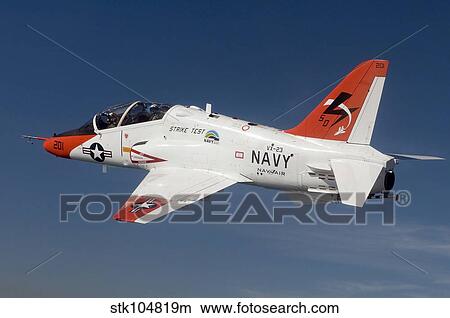 A T-45C Goshawk training aircraft conducts a test flight using a biofuel blend. View Large Photo Image Picture - A T-45C Goshawk training aircraft conducts a test flight using a biofuel blend.. Fotosearch