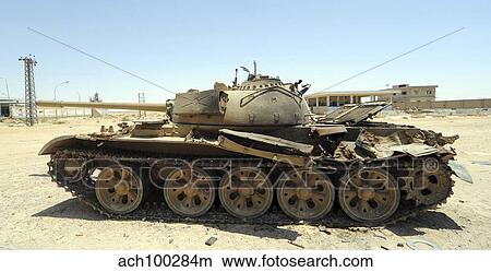 A T-55 tank destroyed by NATO forces in the desert north of Ajadabiya, Libya. View Large Photo Image Picture - A T-55 tank destroyed by NATO forces in the desert north of Ajadabiya, Libya.. Fotosearch