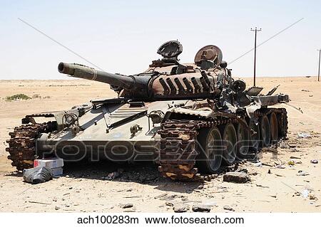A T-72 tank destroyed by NATO forces in the desert north of Ajadabiya, Libya. View Large Photo Image Picture - A T-72 tank destroyed by NATO forces in the desert north of Ajadabiya, Libya.. Fotosearch