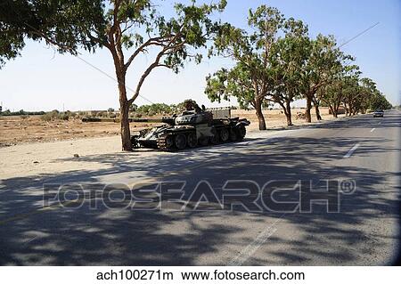 A T 72 Tank Destroyed By Nato Forces Just Outside Benghazi Libya Picture Achm Fotosearch