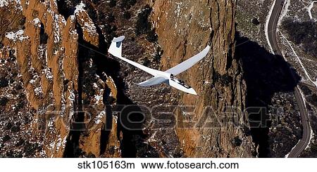 A TG-15A glider above Colorado Springs, Colorado. View Large Photo Image Picture - A TG-15A glider above Colorado Springs, Colorado.. Fotosearch