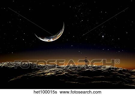 Stock Illustration - A thin veil of gaseous material surrounding the blue-white star Vega.. Fotosearch