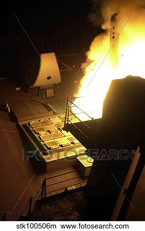 A Tomahawk land attack missile is launched from aboard the guided missile destroyer USS John Paul Jones. View Large Photo Image Picture - A Tomahawk land attack missile is launched from aboard the guided missile destroyer USS John Paul Jones.. Fotosearch