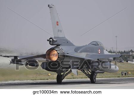 A Turkish Air Force F-16C Block 52+ taking off from Konya Air Base, Turkey. View Large Photo Image Picture - A Turkish Air Force F-16C Block 52+ taking off from Konya Air Base, Turkey.. Fotosearch