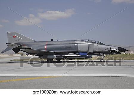 A Turkish Air Force F-4E 2020 Terminator ready for take-off. View Large Photo Image Picture - A Turkish Air Force F-4E 2020 Terminator ready for take-off.. Fotosearch