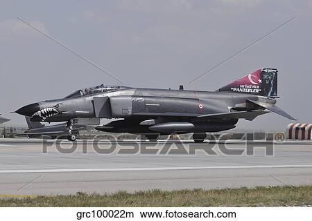 A Turkish Air Force F-4E 2020 Terminator ready for take-off. View Large Photo Image Picture - A Turkish Air Force F-4E 2020 Terminator ready for take-off.. Fotosearch