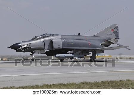 Picture - A Turkish Air Force F-4E 2020 Terminator ready for take-off.. Fotosearch