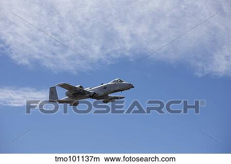 A U. S. Air Force A-10 Thunderbolt II in flight over New Mexico. View Large Photo Image Picture - A U. S. Air Force A-10 Thunderbolt II in flight over New Mexico.. Fotosearch