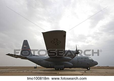 A U. S. Air Force C-130 Hercules, Tikrit, Iraq. View Large Photo Image Picture - A U. S. Air Force C-130 Hercules, Tikrit, Iraq.. Fotosearch