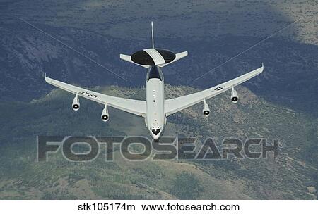 A U. S. Air Force E-3 Sentry airborne warning and control system aircraft. View Large Photo Image Picture - A U. S. Air Force E-3 Sentry airborne warning and control system aircraft.. Fotosearch