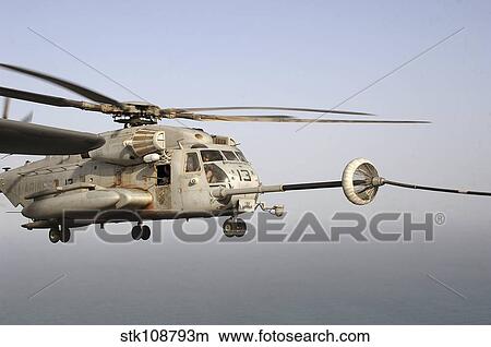 A U. S. Marine Corps CH-53E Super Stallion refueling over the Horn of Africa. View Large Photo Image Picture - A U. S. Marine Corps CH-53E Super Stallion refueling over the Horn of Africa.. Fotosearch