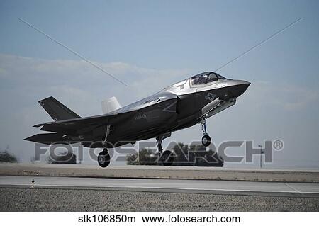 A U. S. Marine Corps F-35B aircraft comes in for landing. View Large Photo Image Picture - A U. S. Marine Corps F-35B aircraft comes in for landing.. Fotosearch