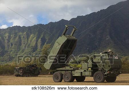 A U. S. Marine Corps M142 High Mobility Artillery Rocket System. View Large Photo Image Picture - A U. S. Marine Corps M142 High Mobility Artillery Rocket System.. Fotosearch