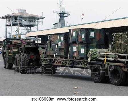 A U. S. Marine Corps MK48 logistics vehicle system. View Large Photo Image Picture - A U. S. Marine Corps MK48 logistics vehicle system.. Fotosearch