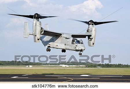 A U. S. Marine Corps MV-22 Osprey lifts off during a successful biofuel test flight. View Large Photo Image Picture - A U. S. Marine Corps MV-22 Osprey lifts off during a successful biofuel test flight.. Fotosearch