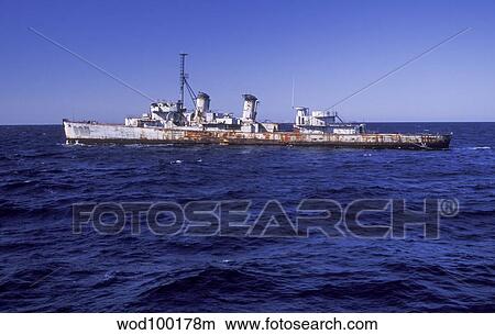 A U. S. Navy deactivated ship sits ready for demolition. View Large Photo Image Picture - A U. S. Navy deactivated ship sits ready for demolition.. Fotosearch