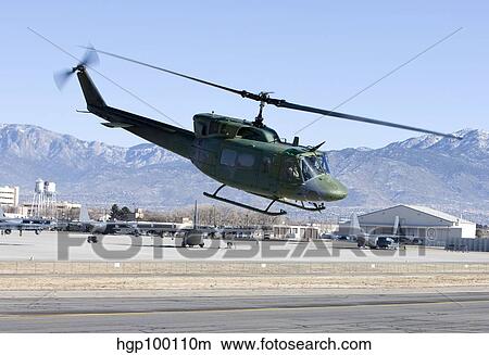 Picture - A UH-1N Twin Huey near Kirtland Air Force Base, New Mexico.. Fotosearch