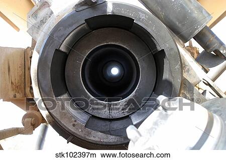 A view looking through the barrel of a M198 155mm Towed Howitzer. View Large Photo Image Picture - A view looking through the barrel of a M198 155mm Towed Howitzer.. Fotosearch