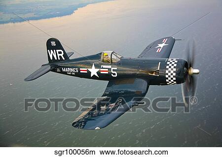 A Vought F4U-5 Corsair in flight. View Large Photo Image Picture - A Vought F4U-5 Corsair in flight.. Fotosearch