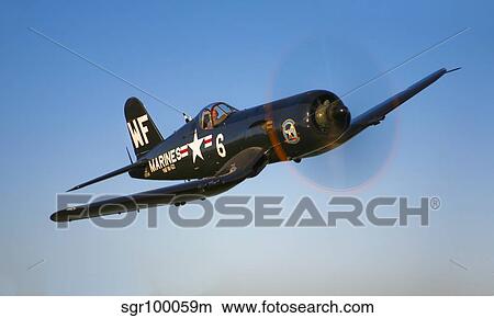 A Vought F4U-5 Corsair in flight. View Large Photo Image Picture - A Vought F4U-5 Corsair in flight.. Fotosearch