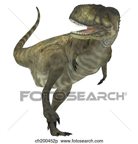 Abelisaurus dinosaur, white background. View Large Illustration Stock Illustration - Abelisaurus dinosaur, white background.. Fotosearch