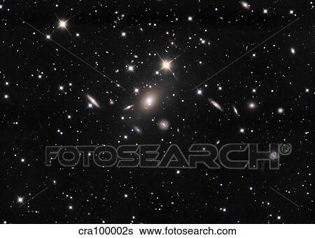 Stock Photograph - Abell 2666 Galaxy cluster. Fotosearch