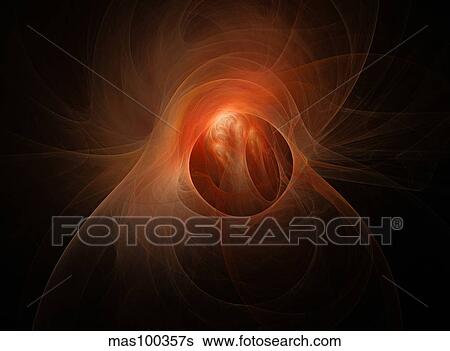 Abstract conceptual image of a scene in space. View Large Illustration Stock Illustration - Abstract conceptual image of a scene in space.. Fotosearch