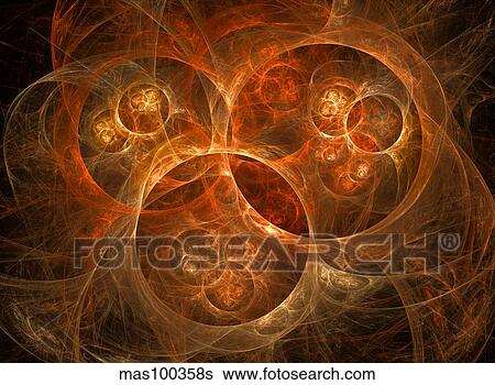 Abstract conceptual image of atomic worlds. View Large Illustration Stock Illustration - Abstract conceptual image of atomic worlds.. Fotosearch