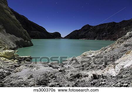 Acidic crater lake on Kawah Ijen Volcano, Java, Indonesia. View Large Photo Image Stock Photograph - Acidic crater lake on Kawah Ijen Volcano, Java, Indonesia.. Fotosearch