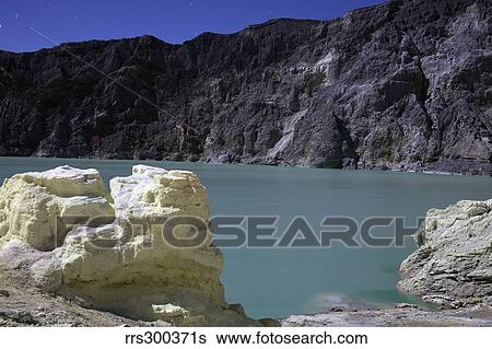 Acidic crater lake on Kawah Ijen Volcano, Java, Indonesia. View Large Photo Image Stock Photograph - Acidic crater lake on Kawah Ijen Volcano, Java, Indonesia.. Fotosearch