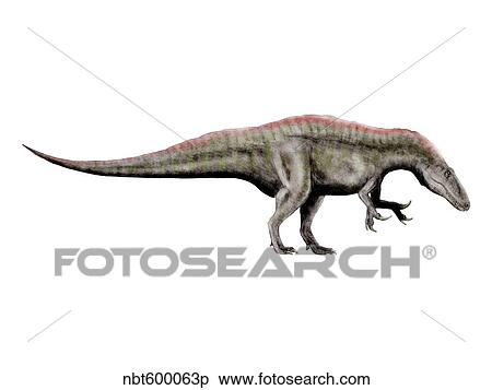 Acrocanthosaurus dinosaur. View Large Illustration Stock Illustration - Acrocanthosaurus dinosaur.. Fotosearch