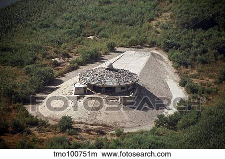 Aerial view of a destroyed Iraqi ammunition magazine. View Large Photo Image Picture - Aerial view of a destroyed Iraqi ammunition magazine.. Fotosearch