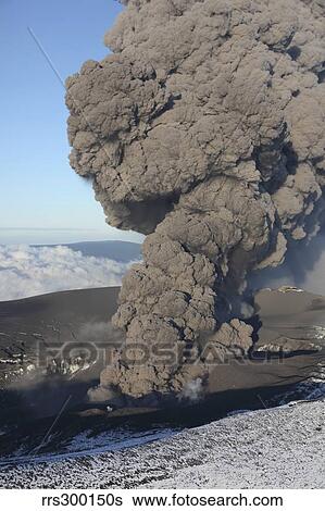 Aerial view of ash cloud eruption from Eyjafjallajokull Volcano, Iceland. View Large Photo Image Stock Photograph - Aerial view of ash cloud eruption from Eyjafjallajokull Volcano, Iceland.. Fotosearch