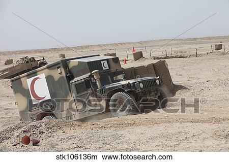 Picture - Afghan National Army combat vehicle training at Camp Dwyer, Afghanistan.. Fotosearch