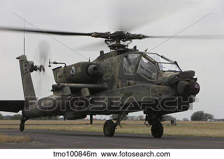 AH-64 Apache helicopter on the runway. View Large Photo Image Picture - AH-64 Apache helicopter on the runway.. Fotosearch
