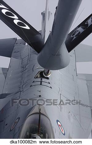 Picture - Air refueling a Norwegian Air Force F-16 Fighting Falcon.. Fotosearch