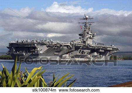 Aircraft carrier USS Abraham Lincoln arrives in Pearl Harbor, Hawaii. View Large Photo Image Picture - Aircraft carrier USS Abraham Lincoln arrives in Pearl Harbor, Hawaii.. Fotosearch