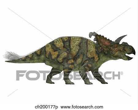 Albertaceratops dinosaur from the Upper Cretaceous Era. View Large Illustration Stock Illustration - Albertaceratops dinosaur from the Upper Cretaceous Era.. Fotosearch