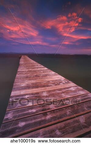 Alcudia Beach pier in Mallorca, Spain. View Large Photo Image Stock Photograph - Alcudia Beach pier in Mallorca, Spain.. Fotosearch