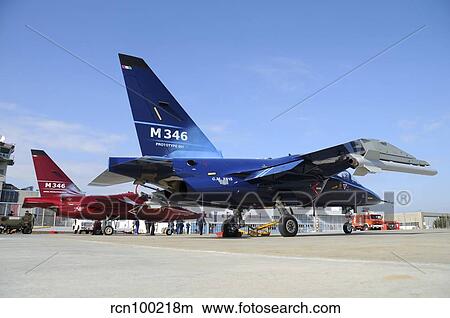 Alenia Aermacchi M-346 Master first and third prototypes. View Large Photo Image Picture - Alenia Aermacchi M-346 Master first and third prototypes.. Fotosearch