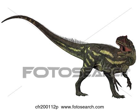 Stock Illustration - Allosaurus, a prehistoric era dinosaur.. Fotosearch