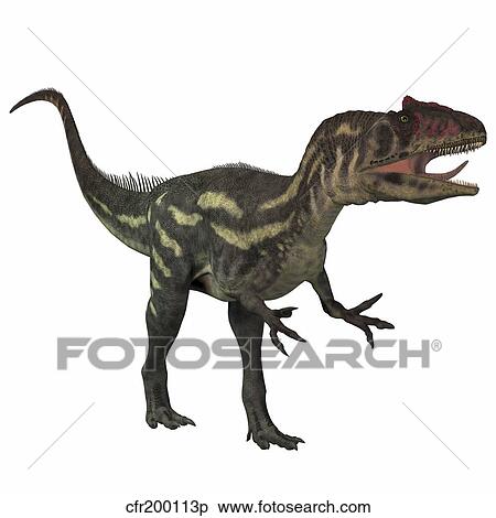 Allosaurus, a prehistoric era dinosaur. View Large Illustration Stock Illustration - Allosaurus, a prehistoric era dinosaur.. Fotosearch
